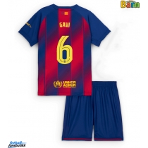 Barcelona Paez Gavi #6 Hjemmedraktsett Barn 2025-26 Kortermet (+ Korte bukser)